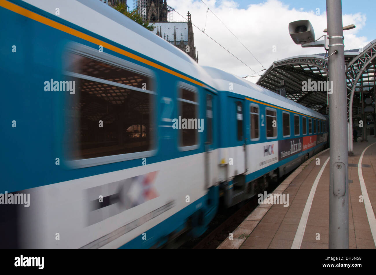 Hamburg-Köln-Express, HKX, einem privaten Berliner Open Access Zug Betriebsgesellschaft, Köln Hbf Stockfoto