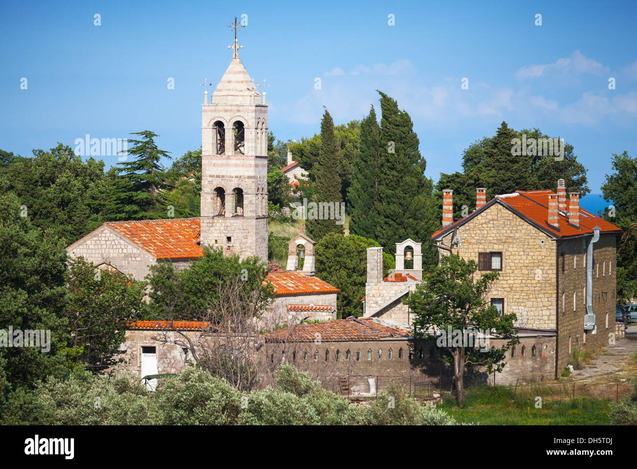Serbische orthodoxe Kloster von Rezevici, Adria, Montenegro Stockfoto