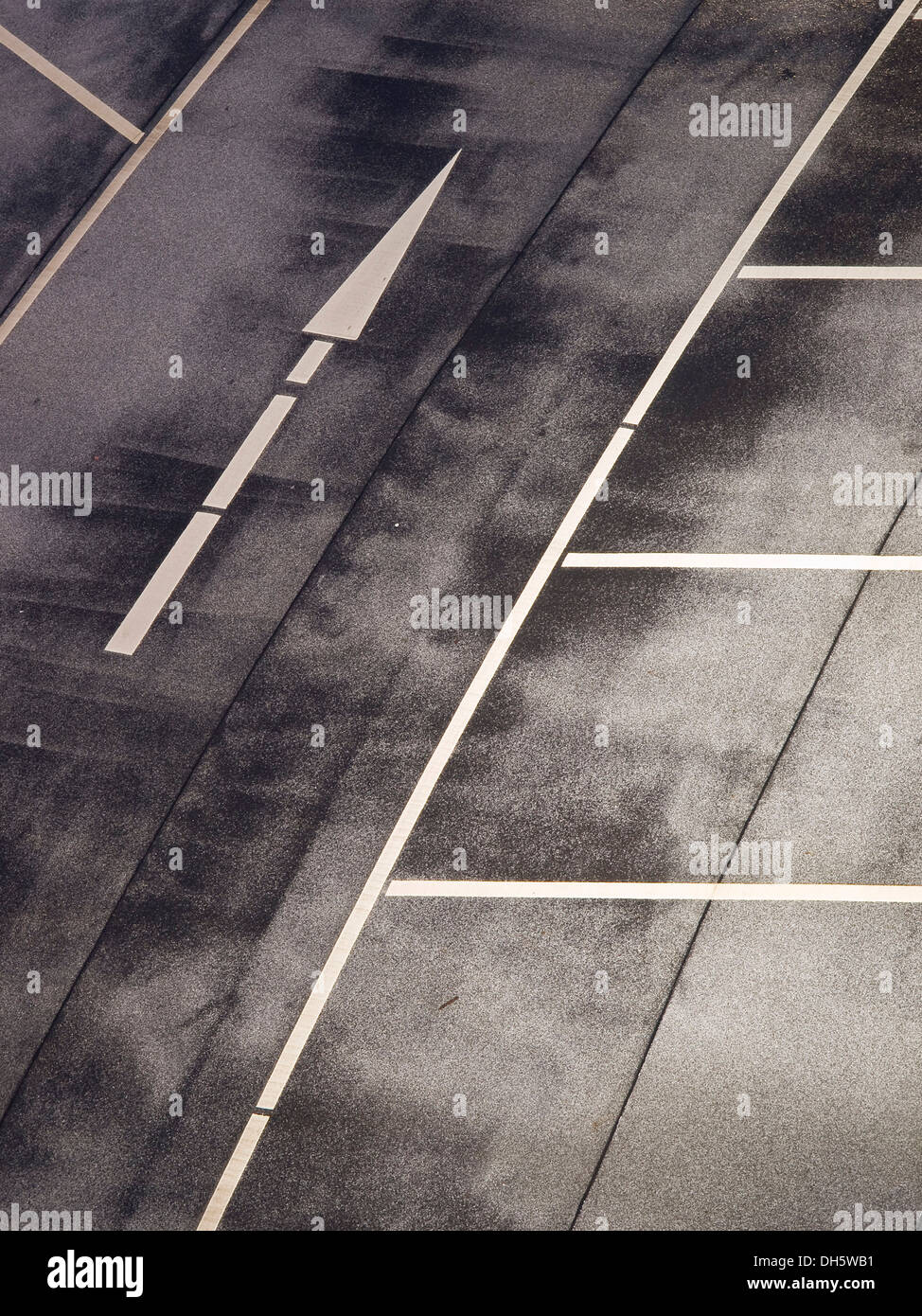 Parkplatz Bereich Markierungen Stockfotografie Alamy