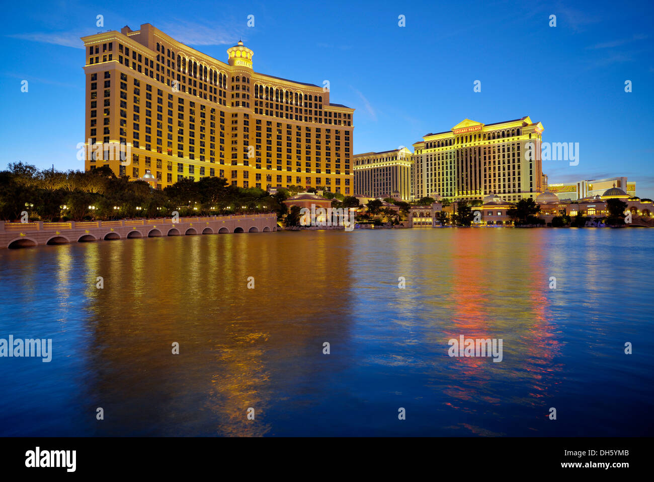Bellagio, Caesars Palace, The Mirage, Luxus-Hotels und Kasinos, Las Vegas, Nevada, USA, PublicGround Stockfoto