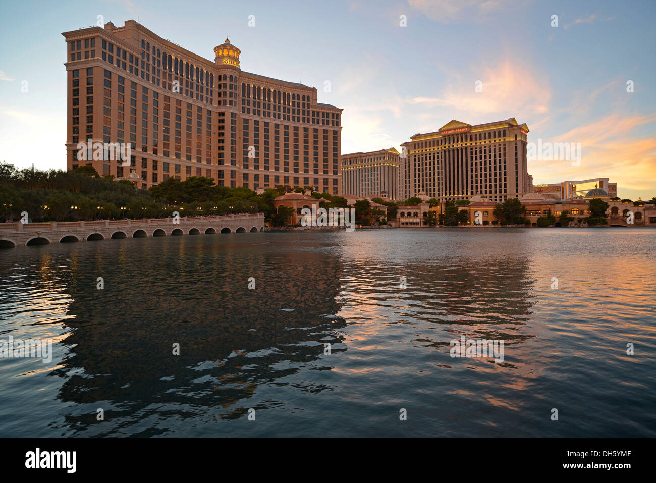 Bellagio, Caesars Palace, The Mirage, Luxus-Hotels und Kasinos, Las Vegas, Nevada, USA, PublicGround Stockfoto