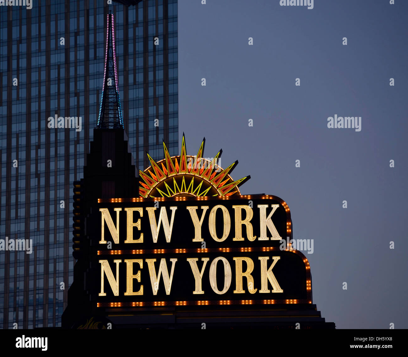 New York New York Hotel and Casino, Las Vegas, Nevada, Vereinigte Staaten von Amerika, USA, PublicGround Stockfoto