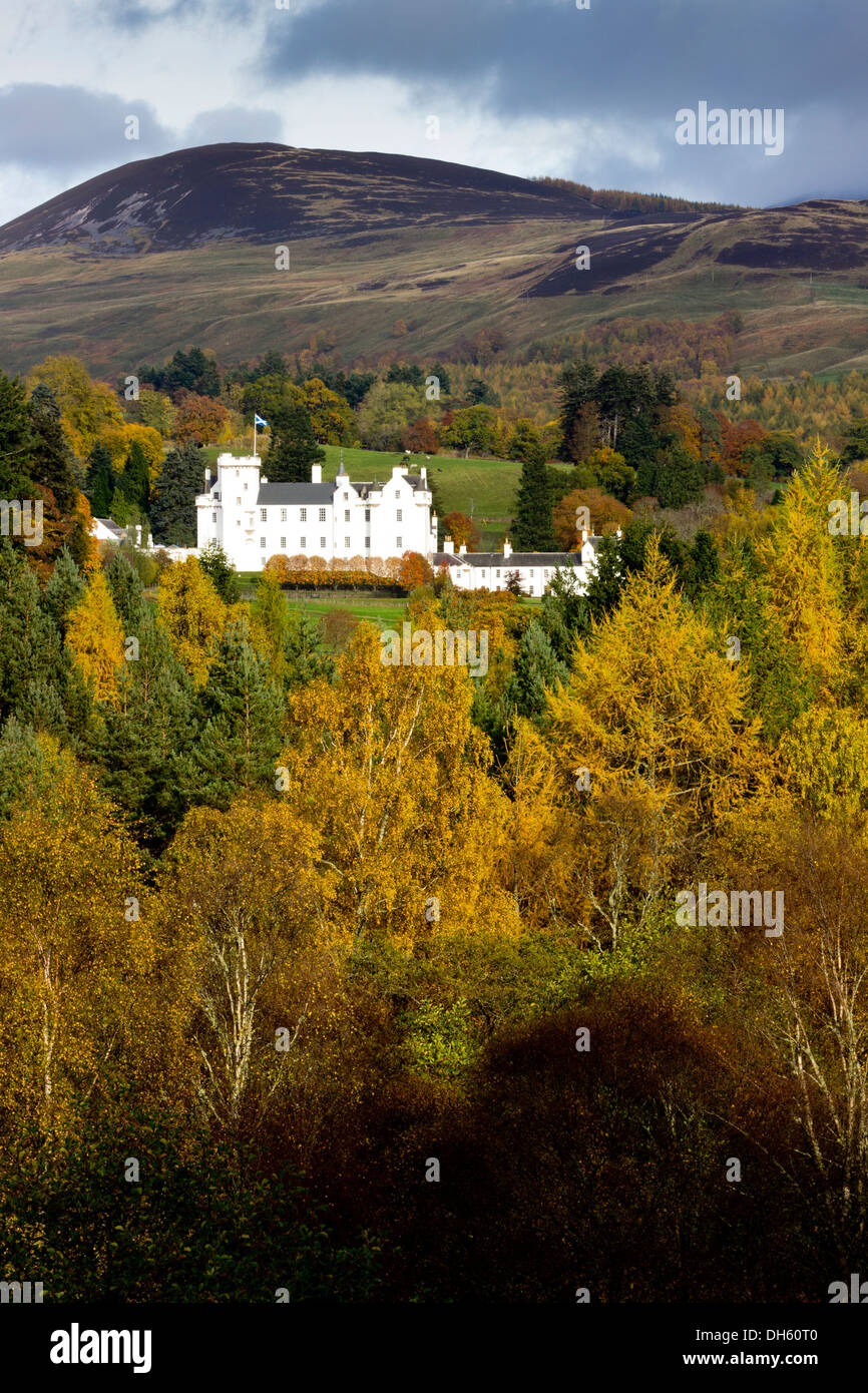 Herbst-Szene in Blair Castle Blair Atholl Perthshire Schottland, Vereinigtes Königreich Stockfoto