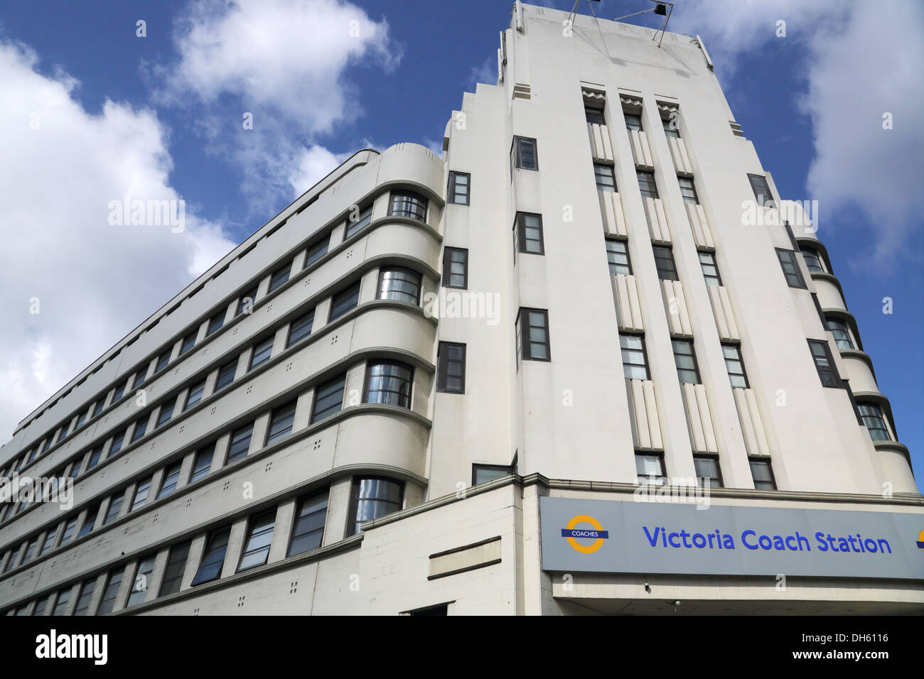 Art-deco-Victoria Coach Station London Stockfoto