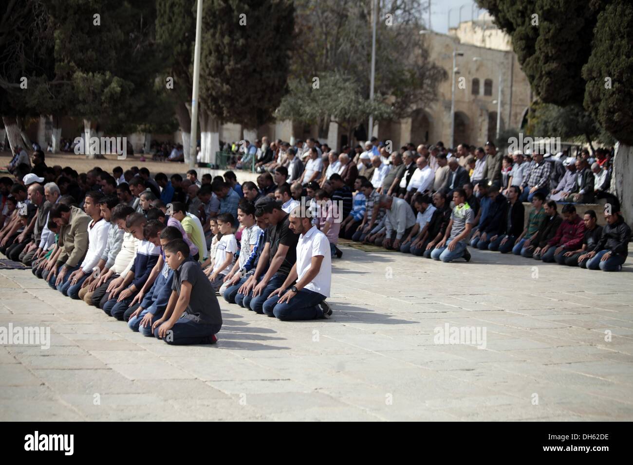 1. November 2013 - Jerusalem, Israel - Freitagsgebete an der Al-Aqsa Moschee in Jerusalem, am 1. November 2013... Foto: Saeed Qaq/NurPhoto (Credit-Bild: © Saeed Qaq/NurPhoto/ZUMAPRESS.com) Stockfoto
