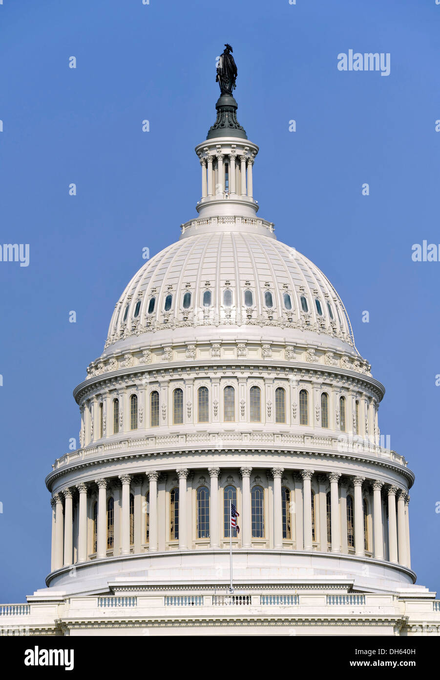 Kuppel, Rotunde, die Freiheitsstatue, United States Capitol, Capitol, Kapitol, Washington DC, District Of Columbia, USA Stockfoto