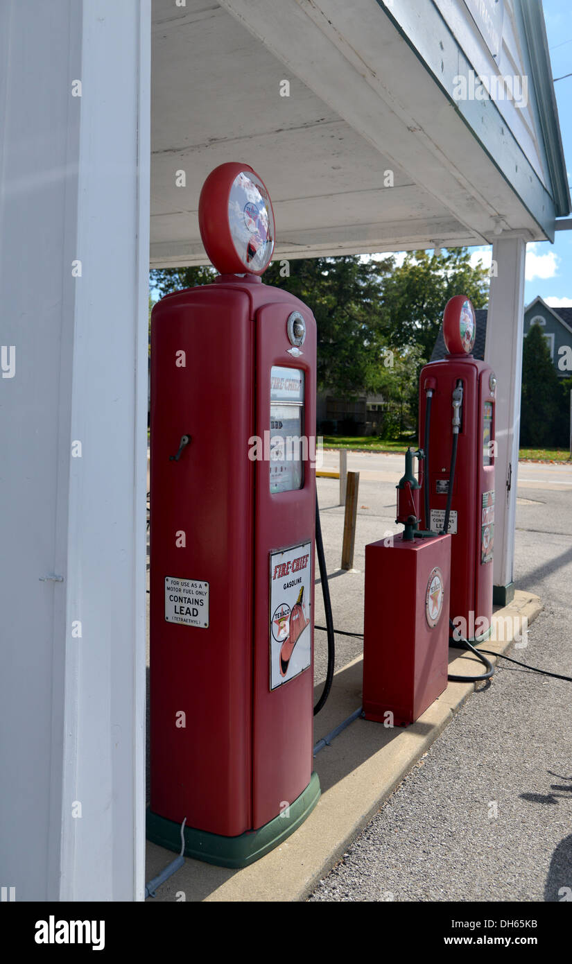 Ambler Texaco-Tankstelle in Dwight, Illinois, entlang der historischen Route 66 Stockfoto
