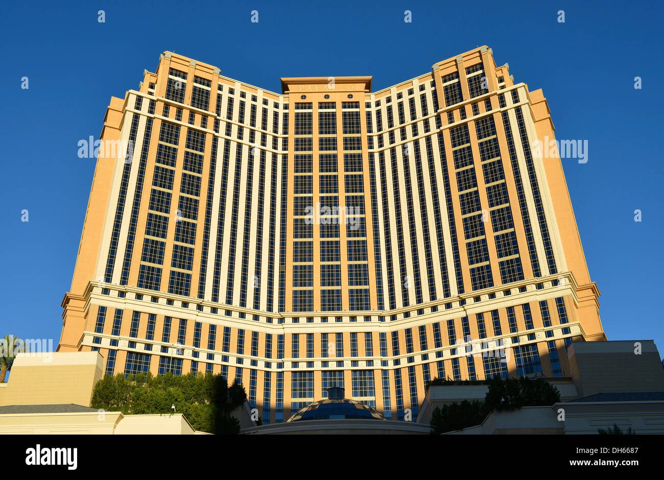Nachtaufnahme, Luxus-Hotel und Casino, Palazzo, Las Vegas, Nevada, Vereinigte Staaten von Amerika Stockfoto