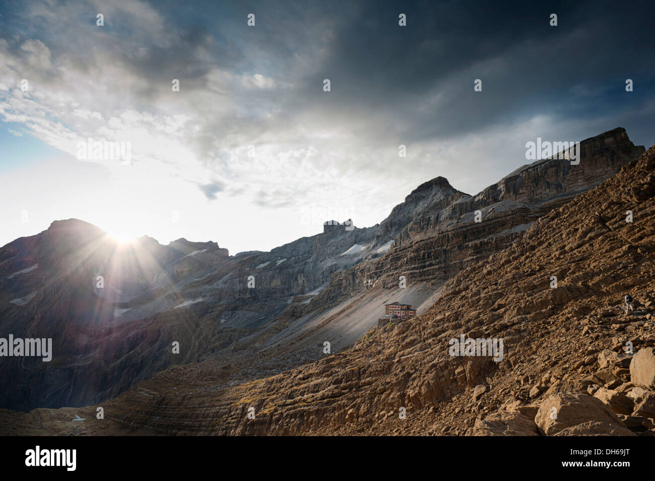 Refugio Brèche de Roland, Parc National des Pyrénées, Département Hautes-Pyrénées, Frankreich, Europa, PublicGround Stockfoto