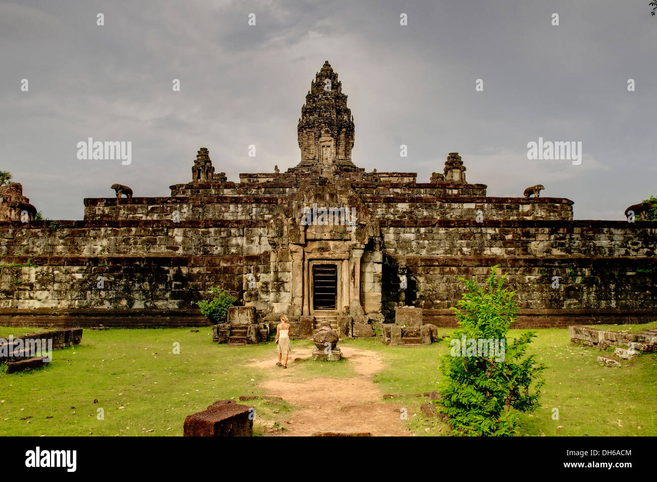 Bakong, Roluos Group, Siem Reap, Kambodscha, Südostasien, Asien Stockfoto