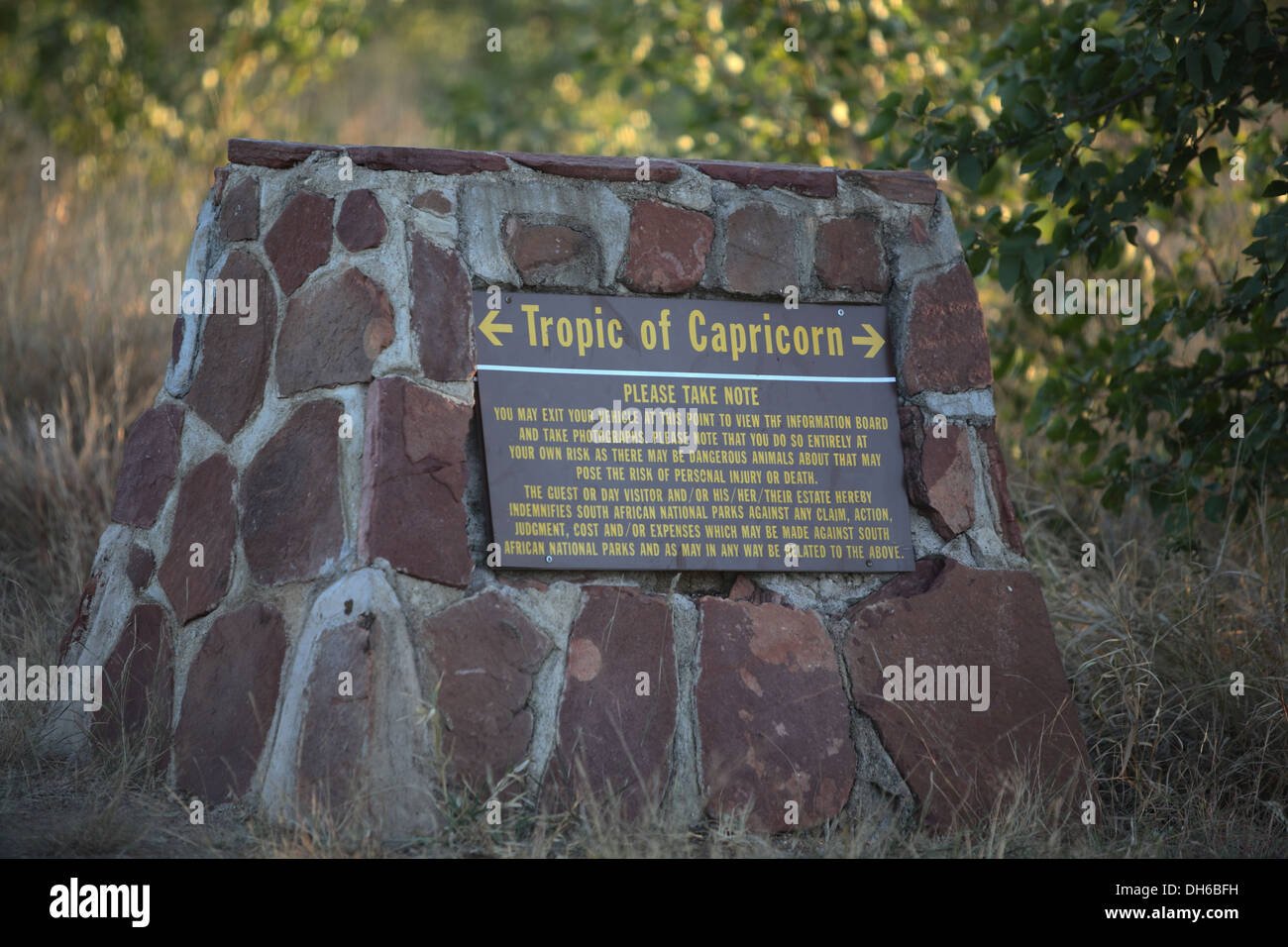 Wendekreis des Steinbocks Stockfoto