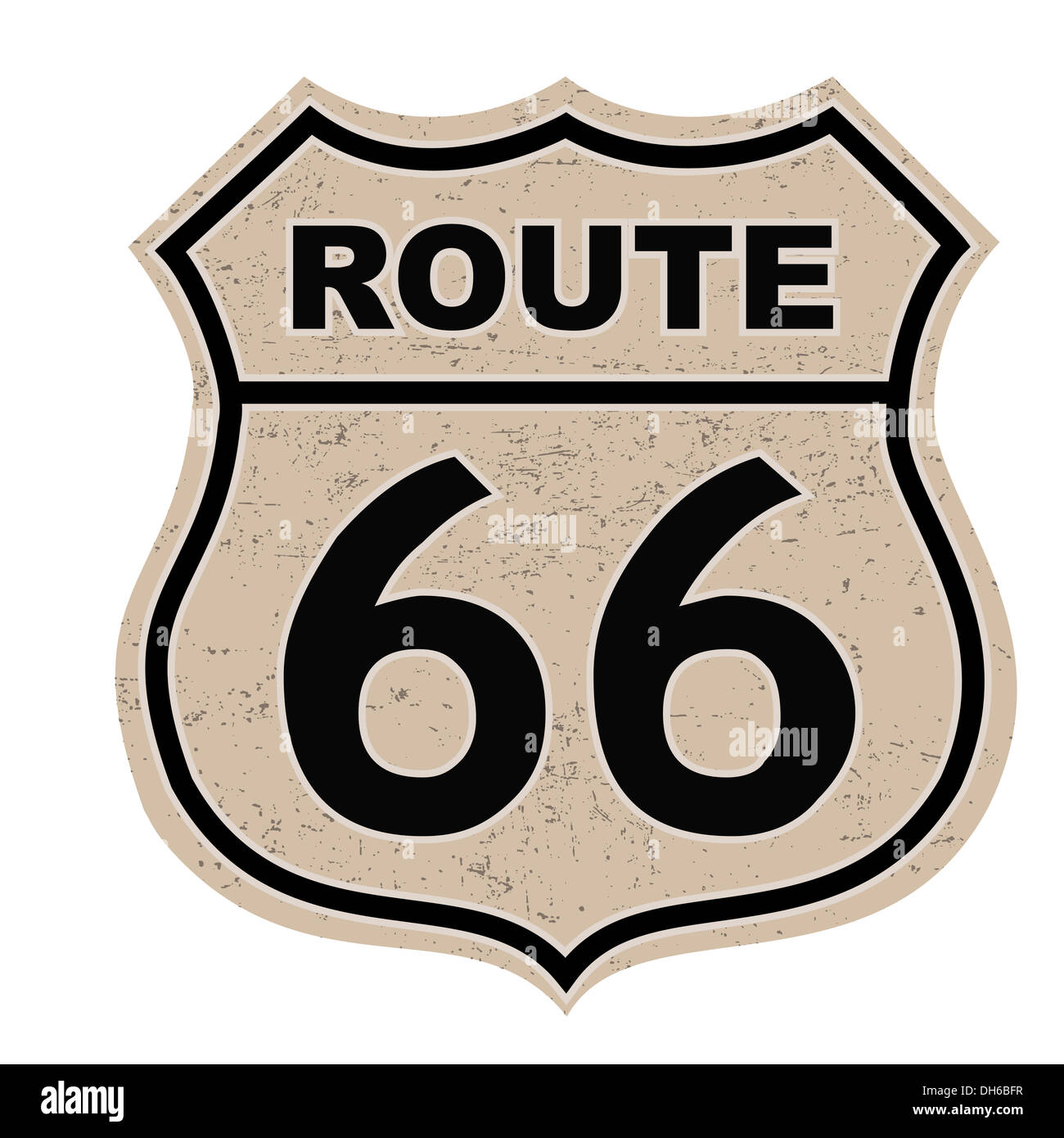Route 66 Zeichen Stockfoto