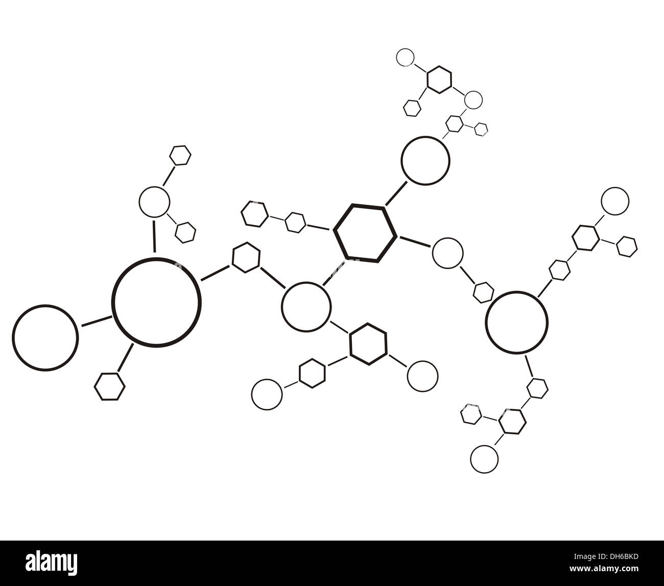 Molekül-Hintergrund Stockfoto