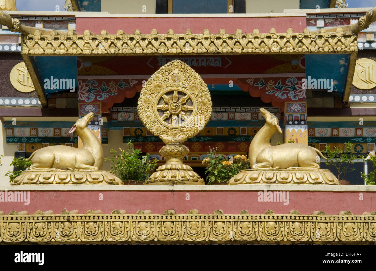 Buddhistische Symbole Stockfoto