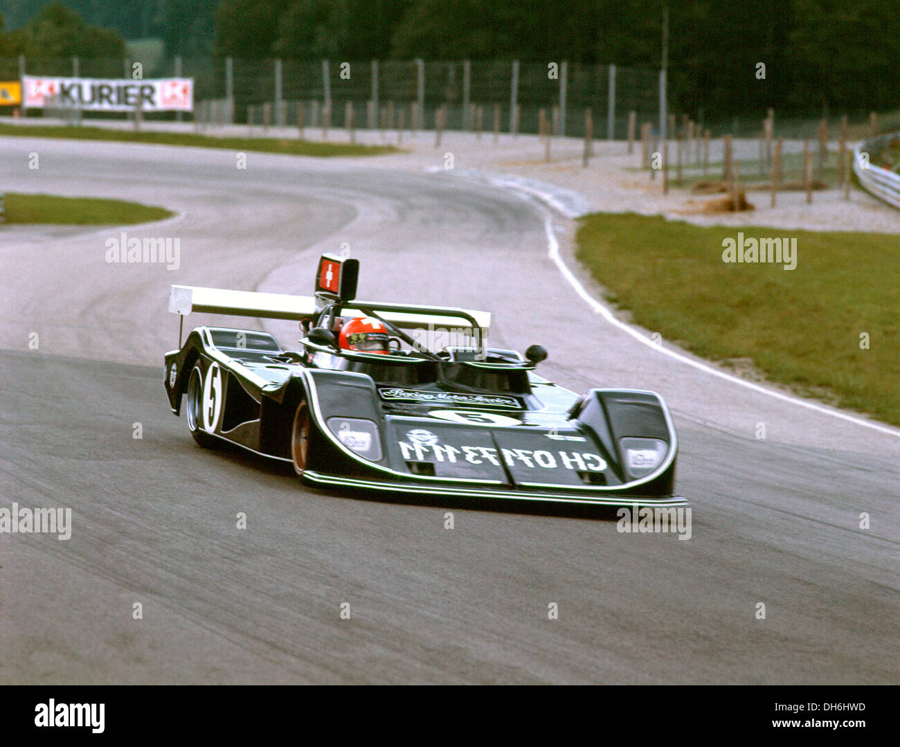 Herbert Muller Drving März 75 s BMW. 5. auf dem Salzburgring belegte er den 18. September 1977. Stockfoto