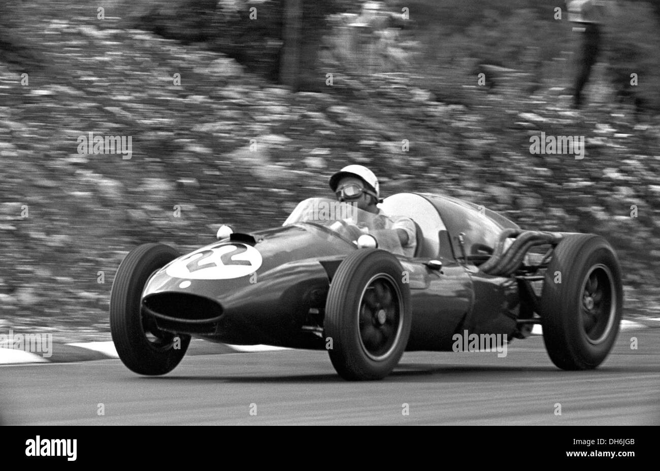 Gino Munaron Nr. 22, ein Cooper T51-Ferrari Scuderia Castellotti Brands Hatch Grand Prix, England 1. August 1960 zu fahren. Stockfoto