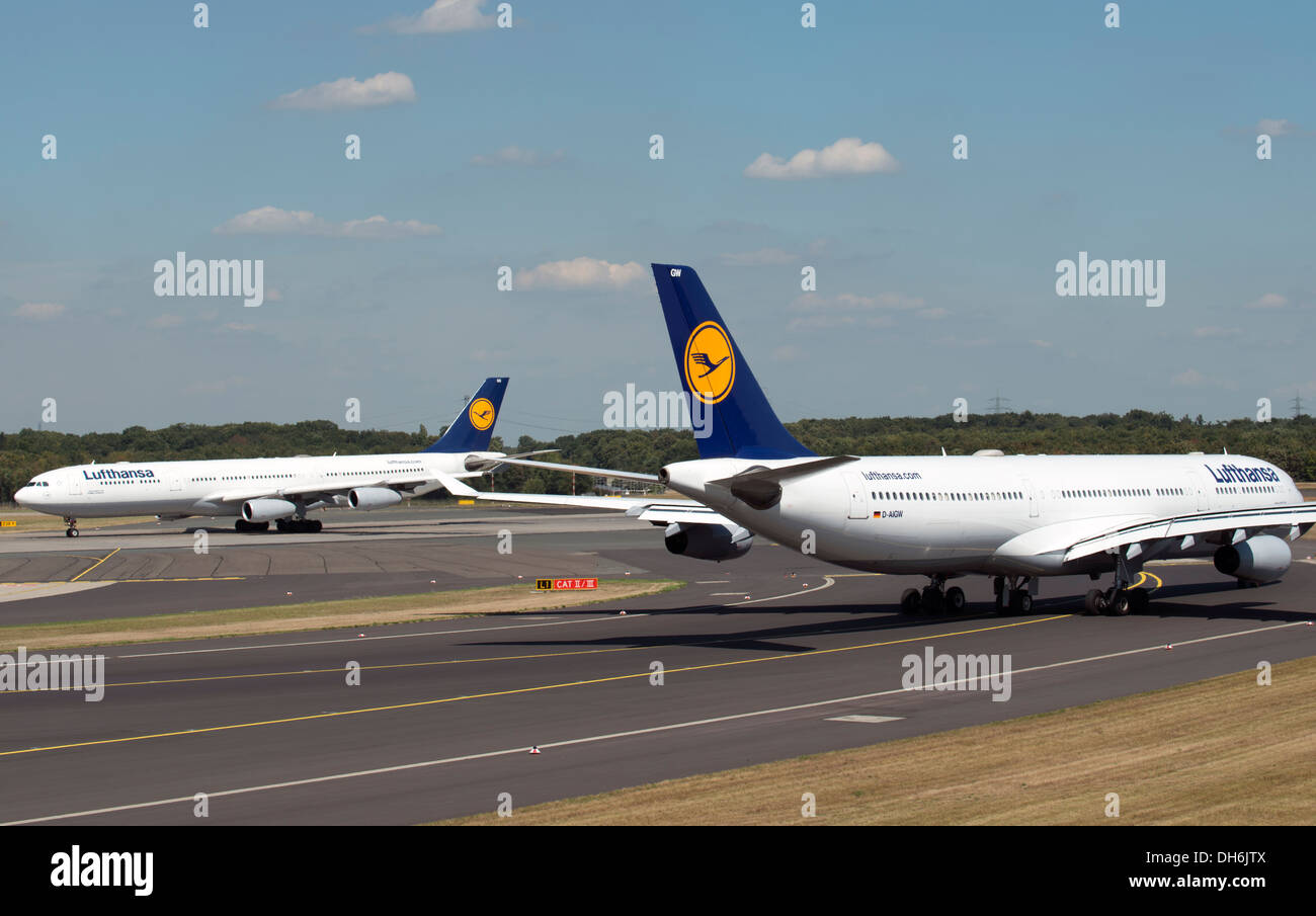 Lufthansa Airbus A340-300 Stockfoto