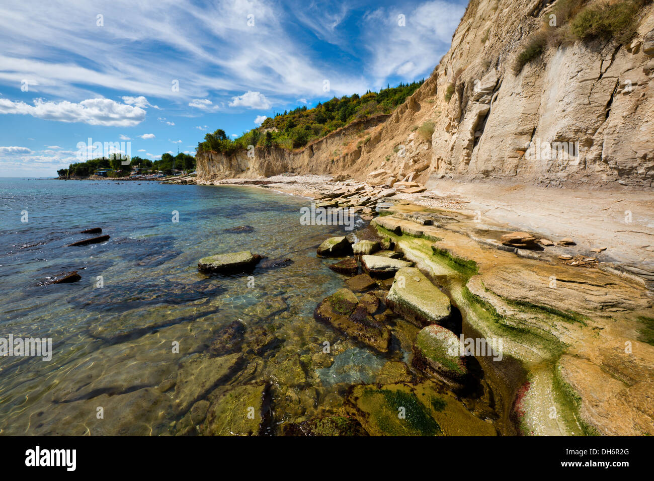 Bulgarischen Strand in der Nähe von Golden Sand Resort, Bulgarien Stockfoto