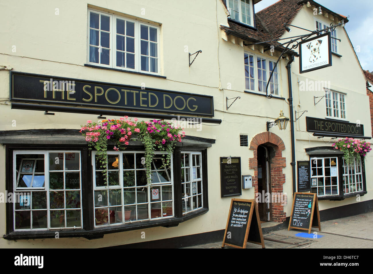 Die gefleckte Hund Pub Dorking Surrey England UK Stockfoto