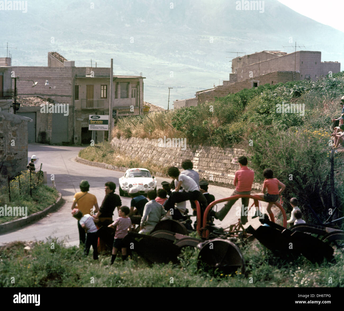 Renault Alpine in der letzten Weltmeisterschaft Qualifikation Targa Florio in Sizilien 1973. Stockfoto