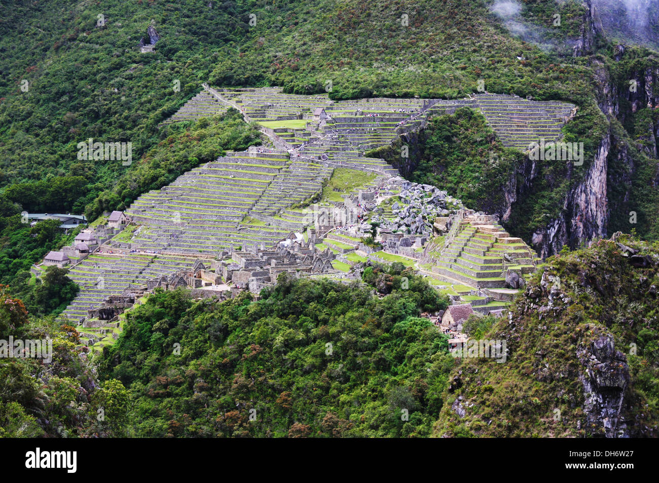 Die Inka-Ruinen von Machu Picchu in Peru Stockfoto