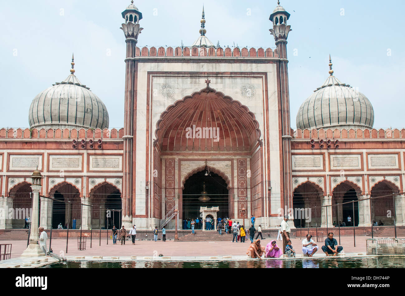 Jama Masjid, die Hauptmoschee von Alt-Delhi, Indien Stockfoto