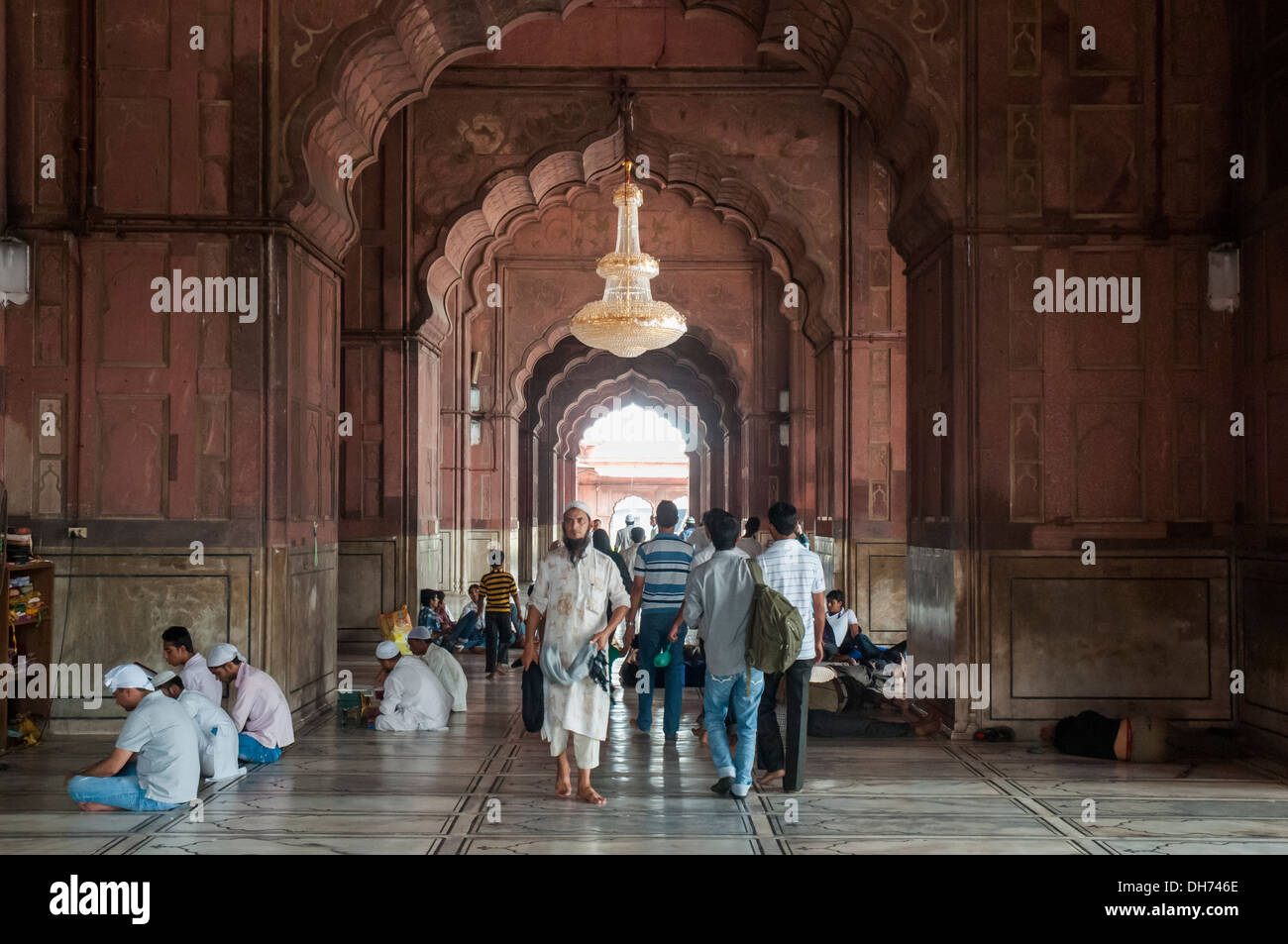 Jama Masjid, die Hauptmoschee von Alt-Delhi, Indien Stockfoto