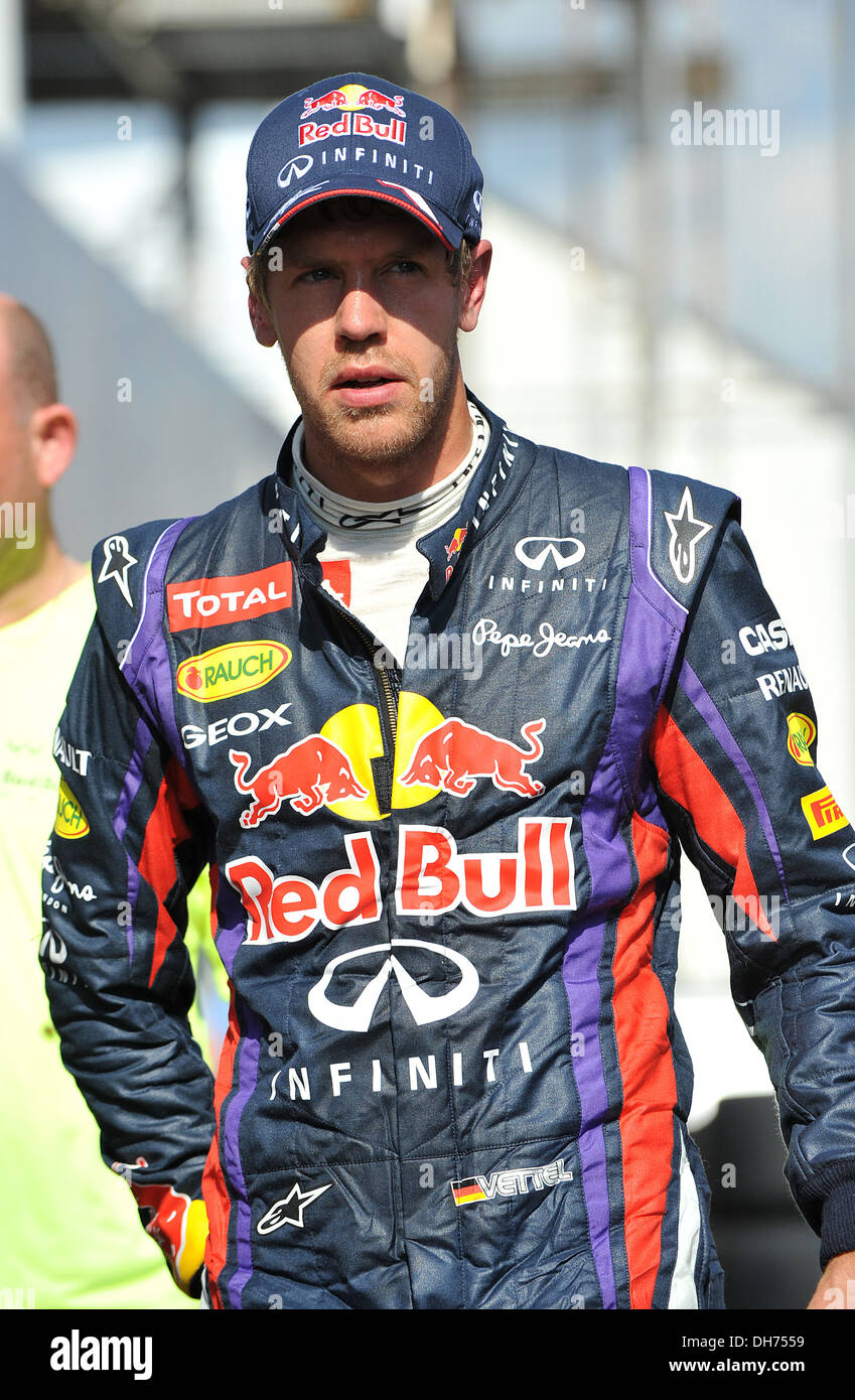 Sebastian Vettel von Red Bull Racing während des 3. Tages der F1 junge Fahrer/Reifen testen auf dem Silverstone Circuit. Stockfoto