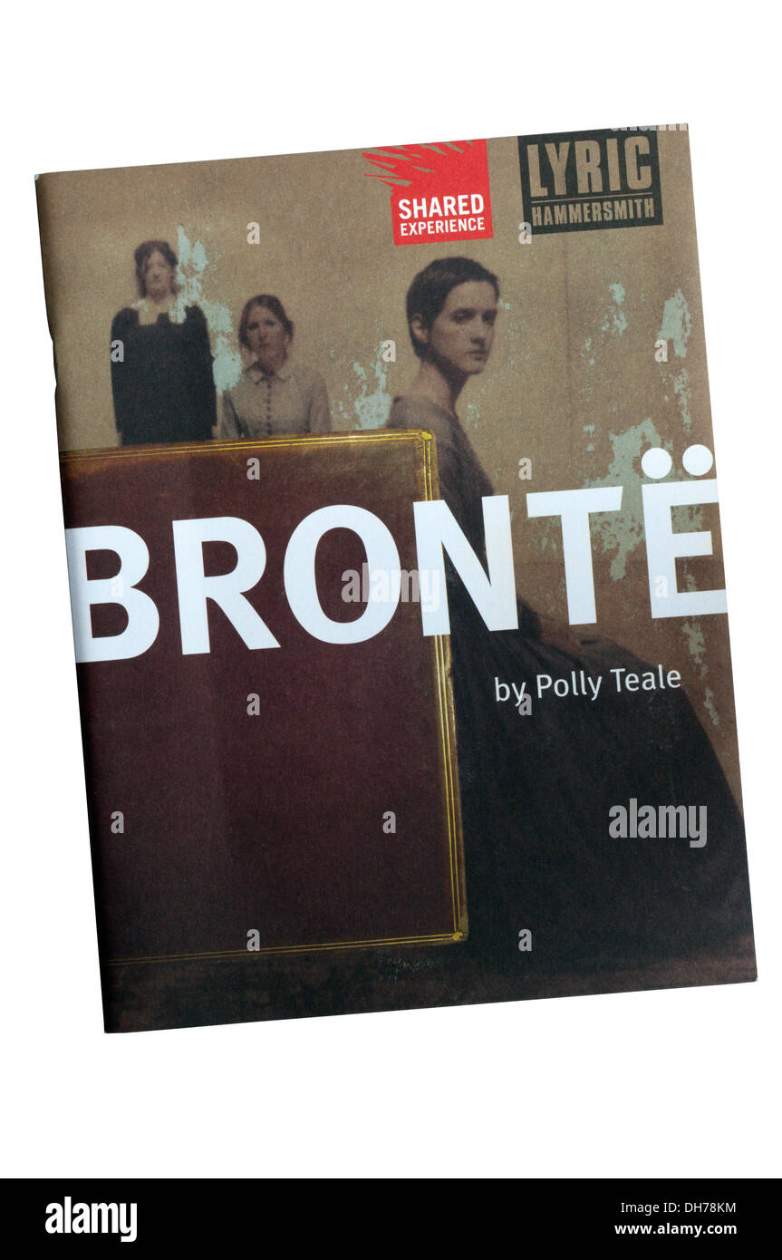 Programm zur Herstellung von Bronte von Polly Teale und Shared Experience am Lyric Theatre, Hammersmith 2002. Stockfoto