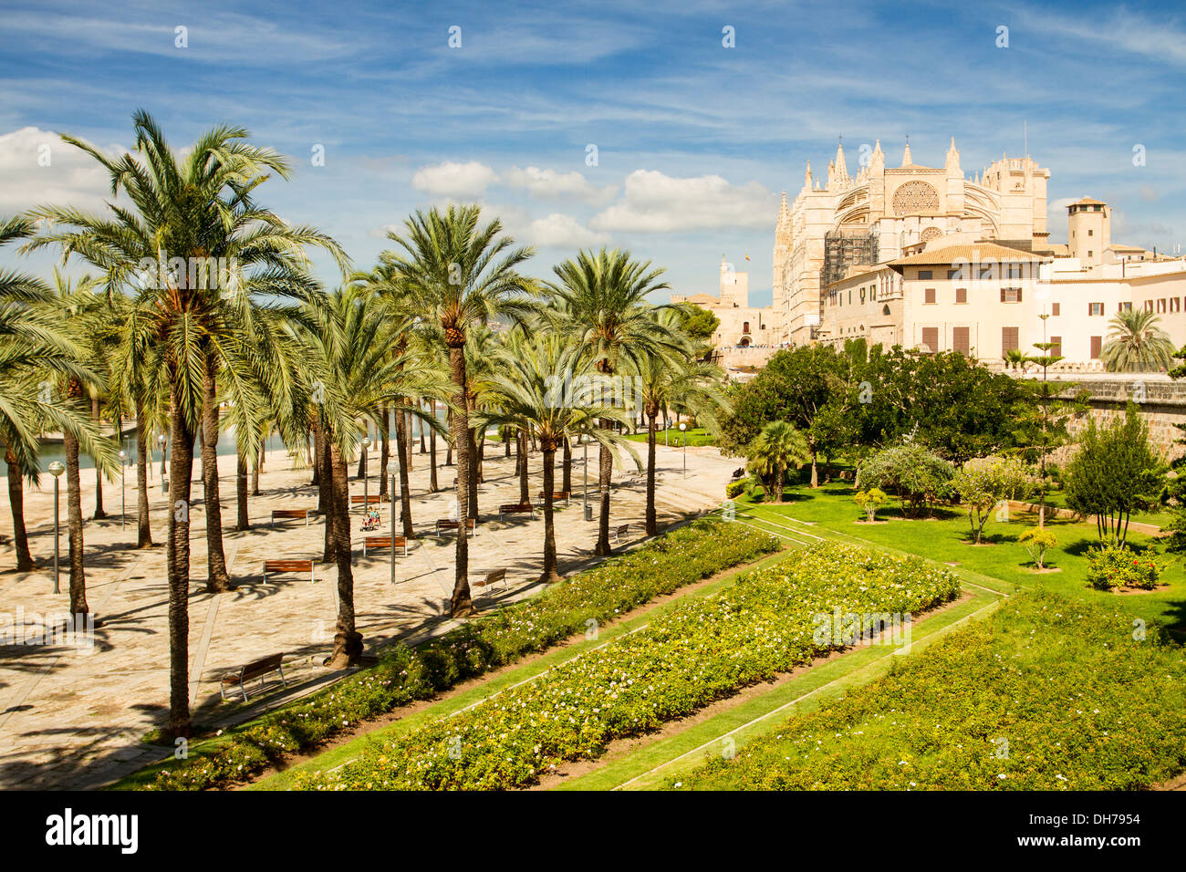 Kathedrale La Seu, Palma De Mallorca, Balearen, Spanien. Stockfoto