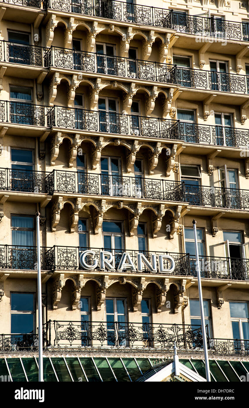 Grand Hotel außen Brighton Seafront UK Stockfoto