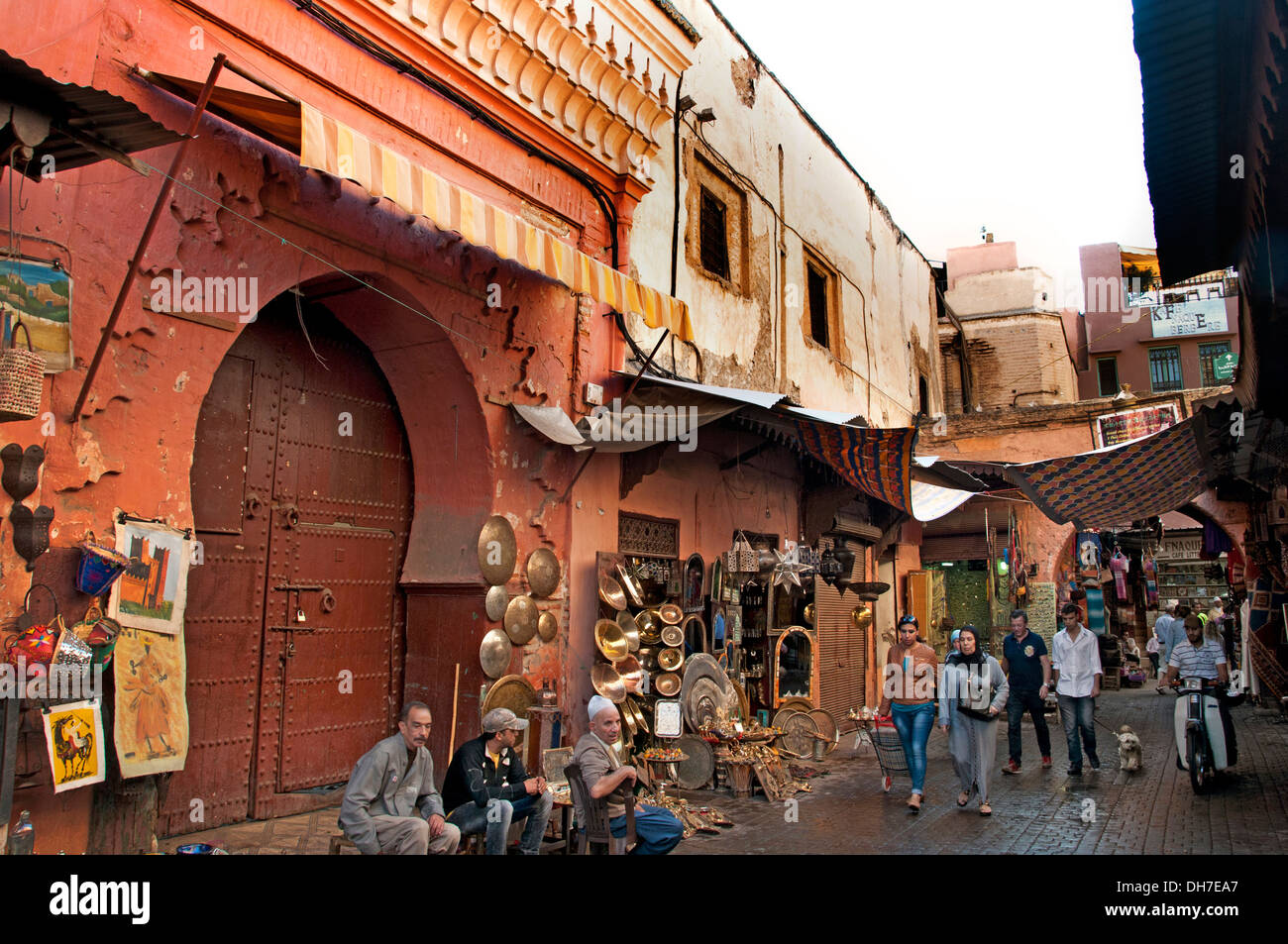 Marrakesch Marokko Medina Souk Markt Shop Stockfoto