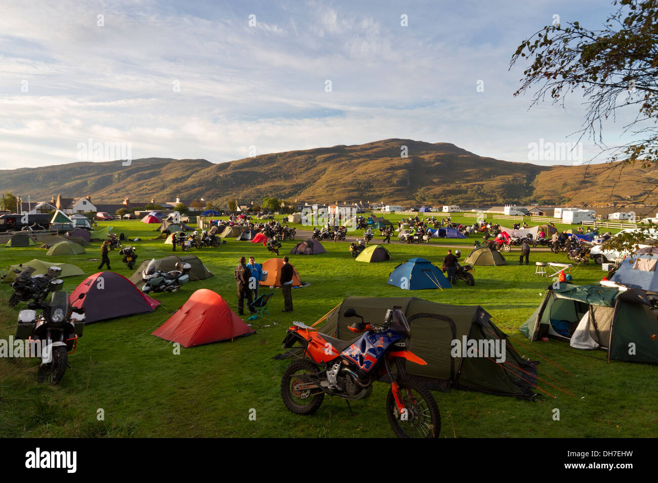 Ullapool Campingplatz Stockfoto