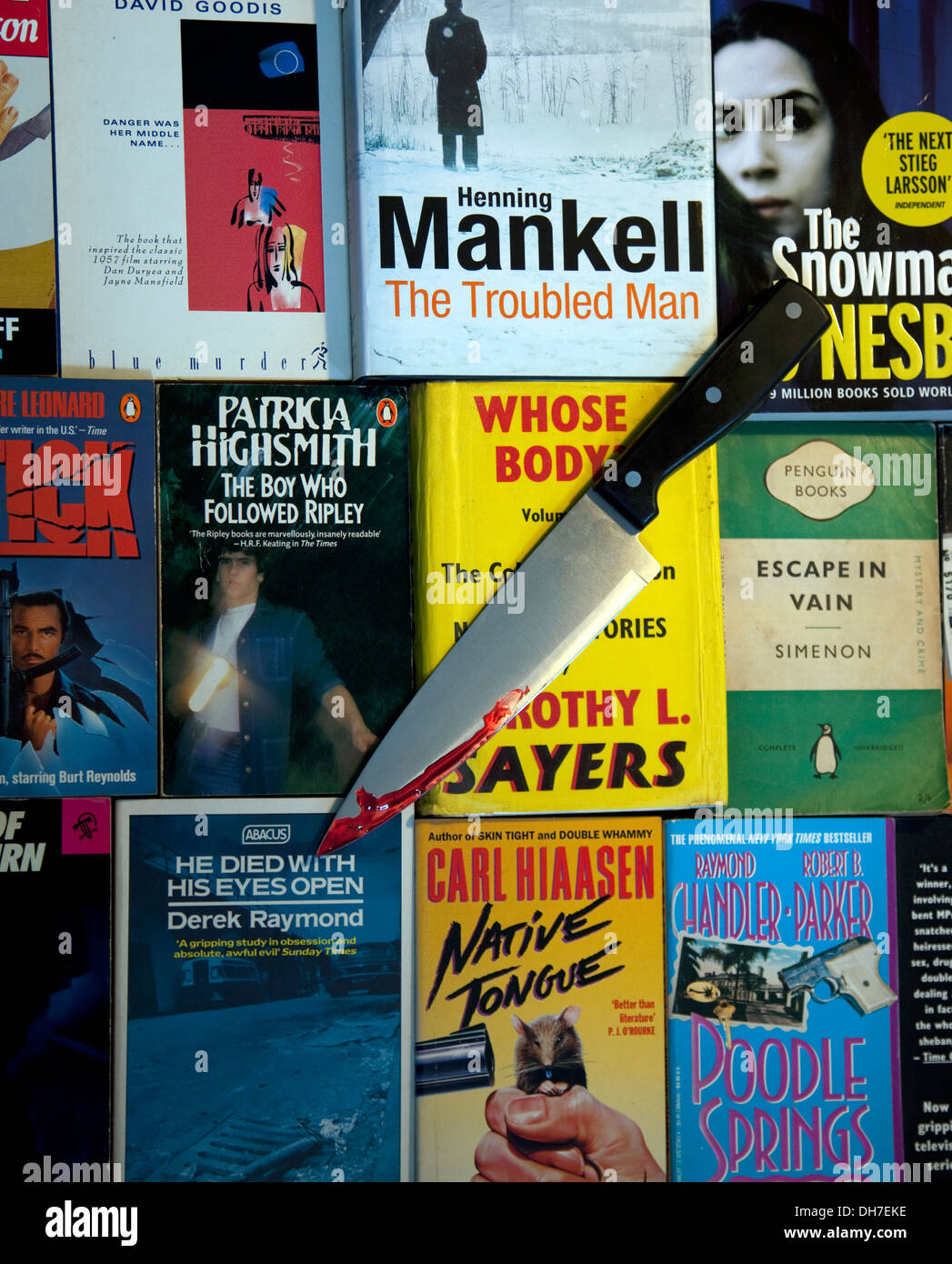 Klassische Crime Fiction Bücher, London Stockfoto