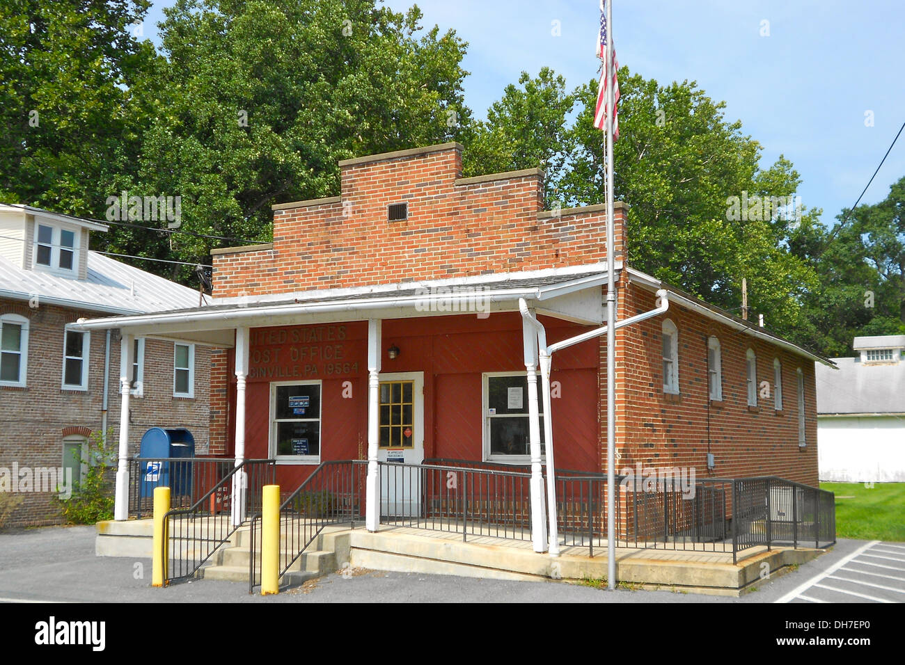 Postamt (PLZ 19564) in Virginville Historic District, gelistet auf dem NRHP am 28. September 2000. Das historische Viertel Stockfoto