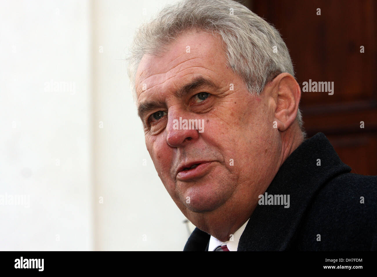 Milos Zeman ist ein tschechischer Politiker, Ökonom, Meteorologe und der dritte Präsident der Tschechischen Republik Stockfoto