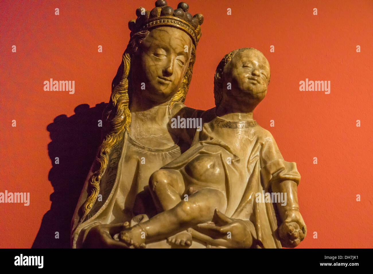 Madonna mit Kind von Gil de Siloe (?), Burgos, 1490 im Bode-Museum, Berlin Stockfoto