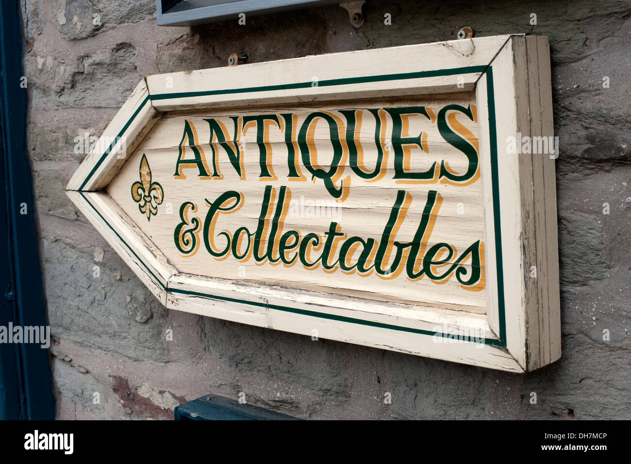 Antiquitäten & und Collectables Zeichen Stockfoto