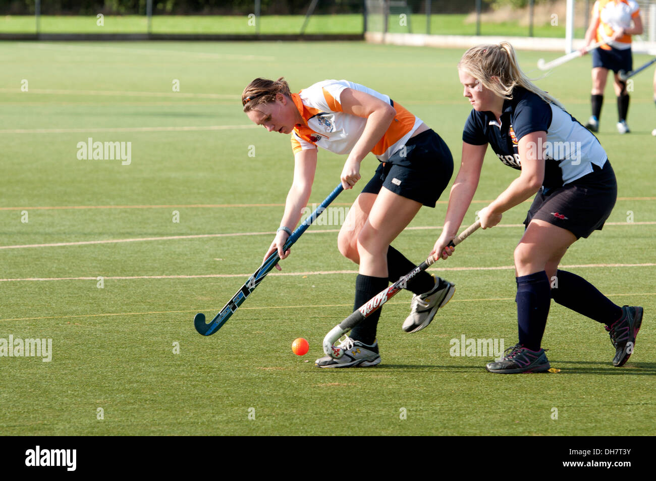 Hochschulsport, Damen hockey Stockfoto