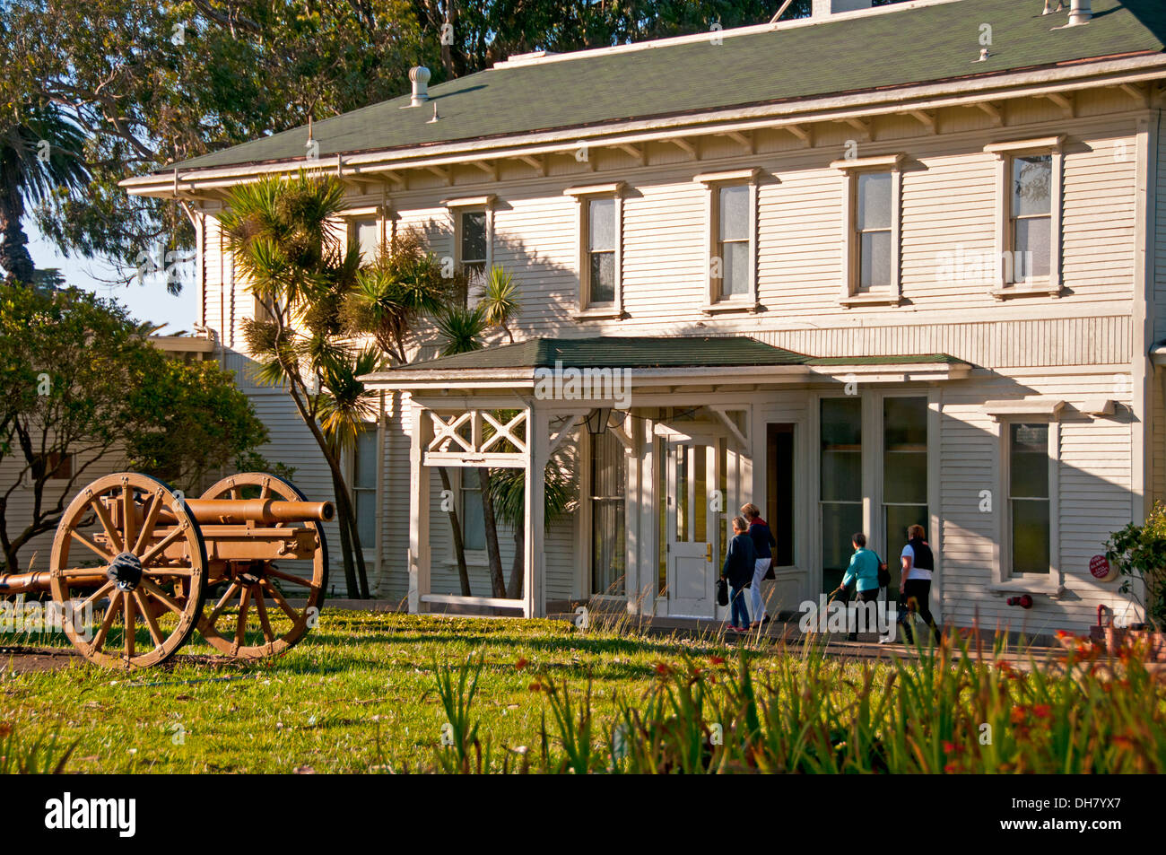 McDowell Hall, ist der General House, historische Fort Mason, San Francisco, Kalifornien Stockfoto