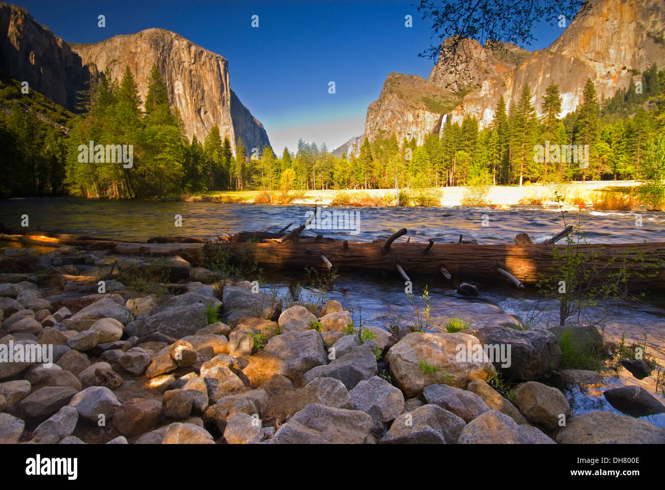 Talblick, Yosemite-Nationalpark, Kalifornien Stockfoto
