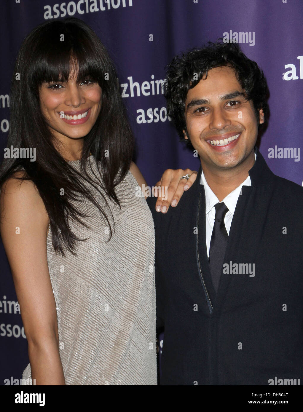 Kunal nayyar with wife neha kapur Fotos und Bildmaterial in hoher