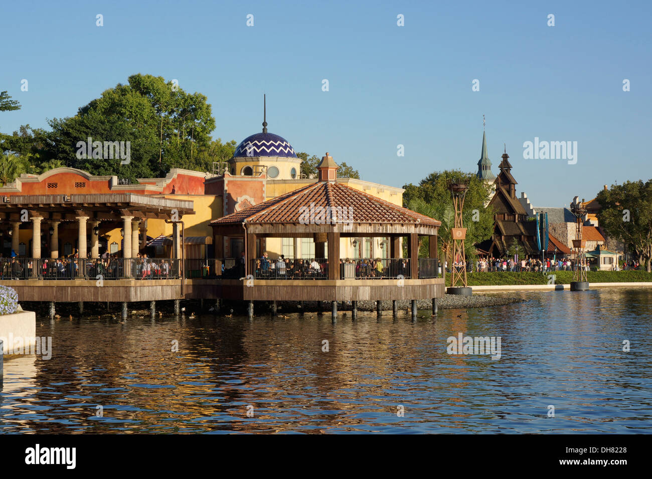 Epcot World Showcase Ansicht, Disney World Resort Orlando Florida Stockfoto