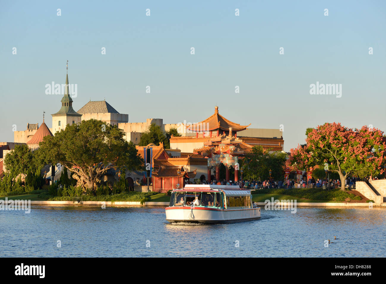 Epcot World Showcase Ansicht, Disney World Resort Orlando Florida Stockfoto