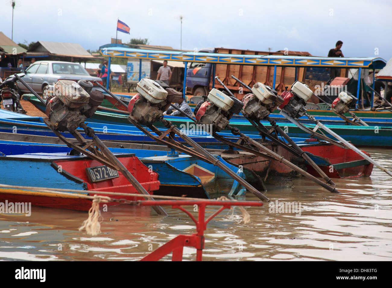Long-Tail-Boote Stockfoto