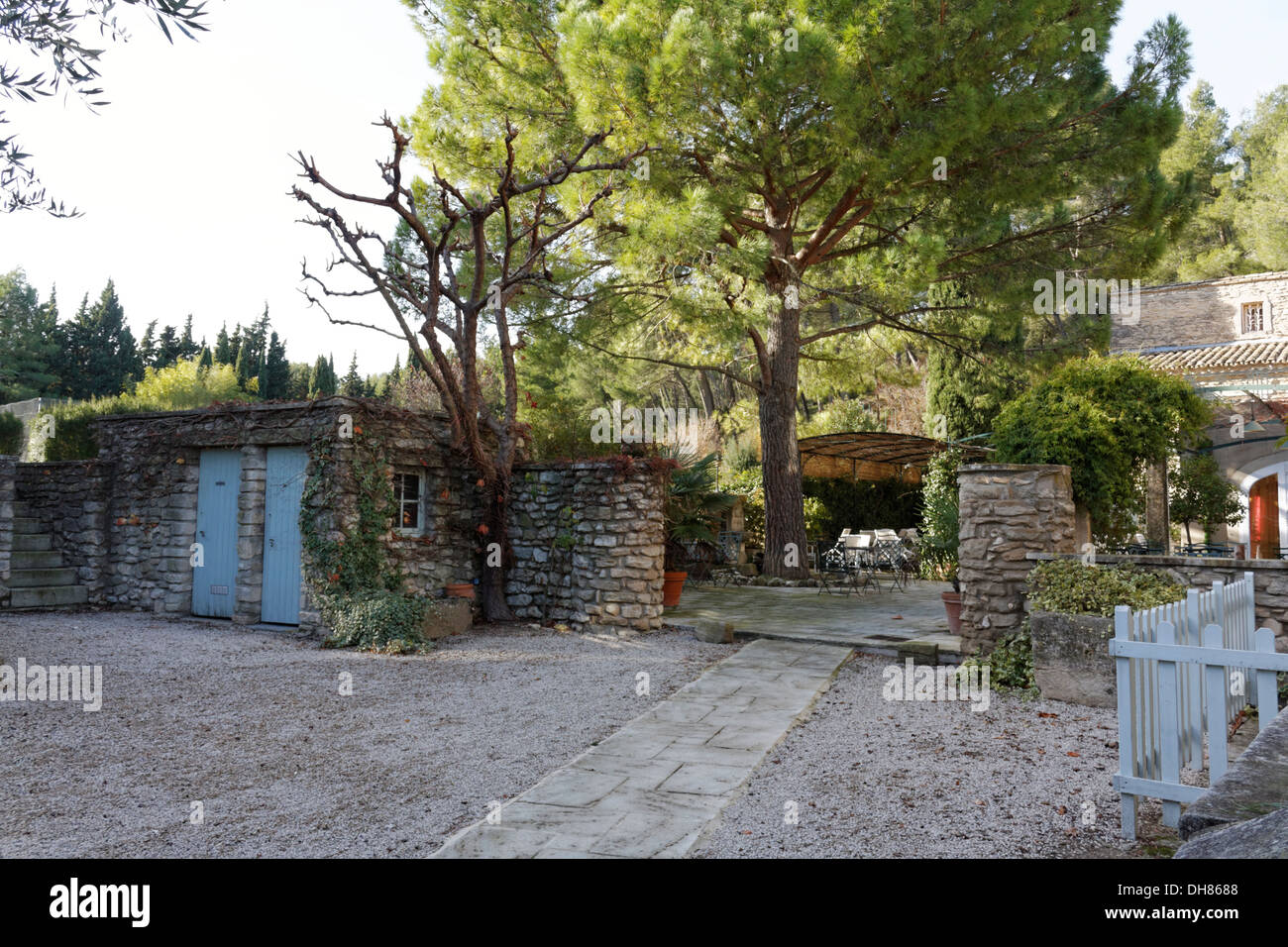 Domaine de Valmouriane, Landhotel, in der Nähe von St Remy Provence, Frankreich Stockfoto