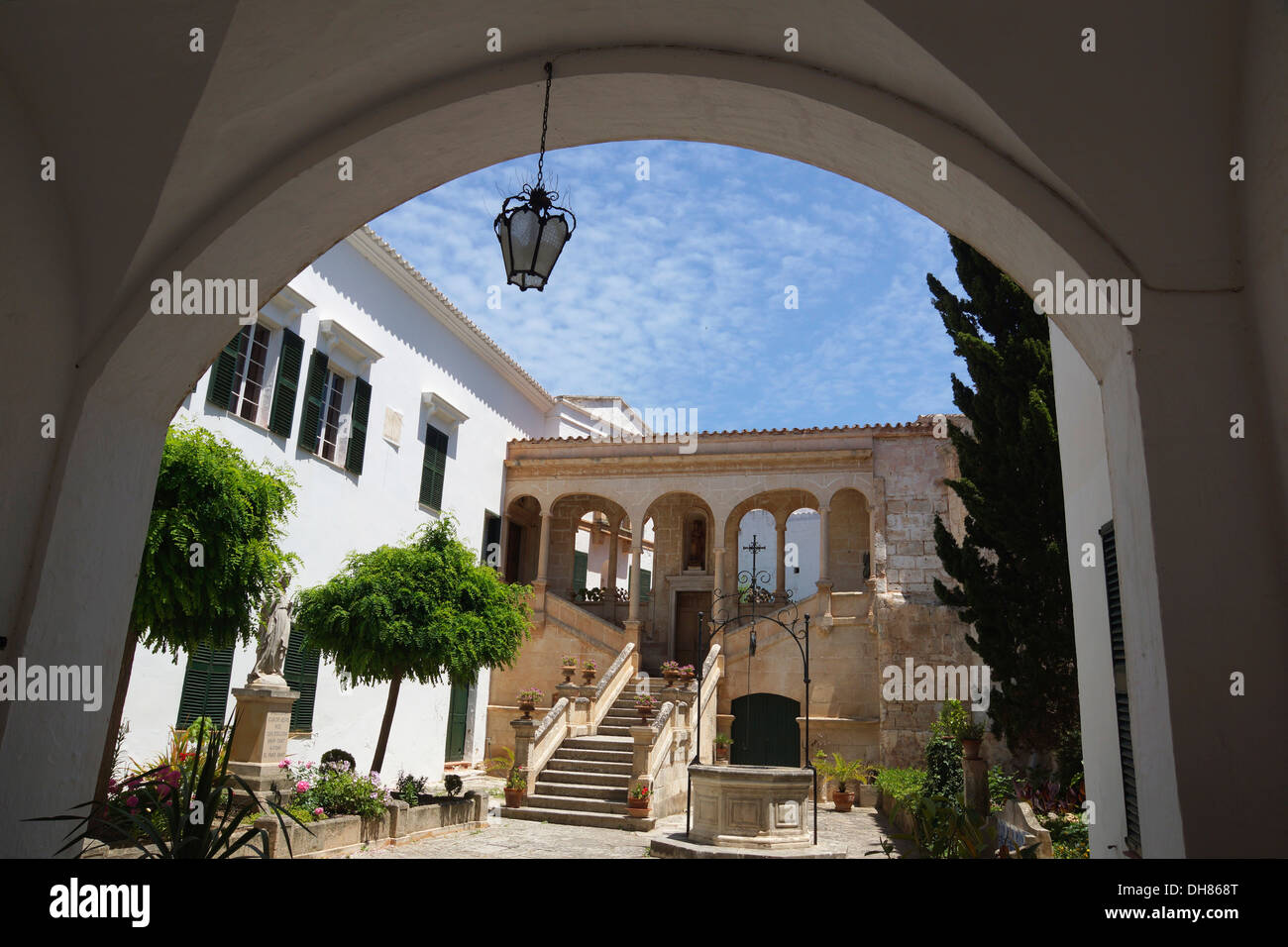 Bischofspalast, Innenhof, Ciutadella, Menorca, Spanien Stockfoto