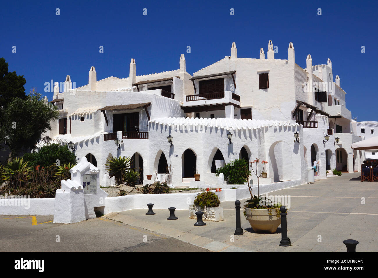 Binibeca Vell touristischen Dorf, Sant Lluis, Menorca, Spanien Stockfoto