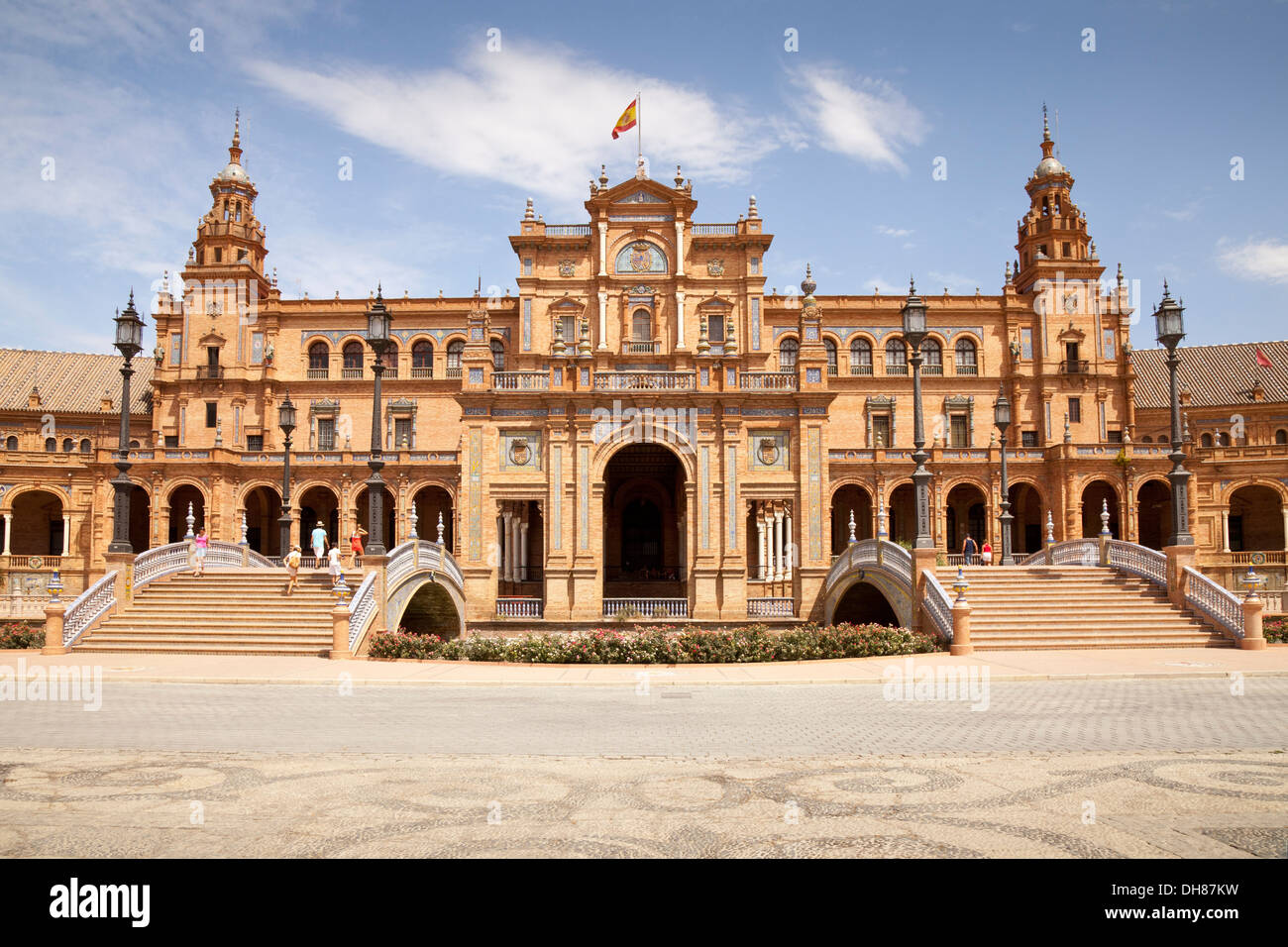 Plaza de Espana, Sevilla, Andalusien, Spanien, Europa Stockfoto