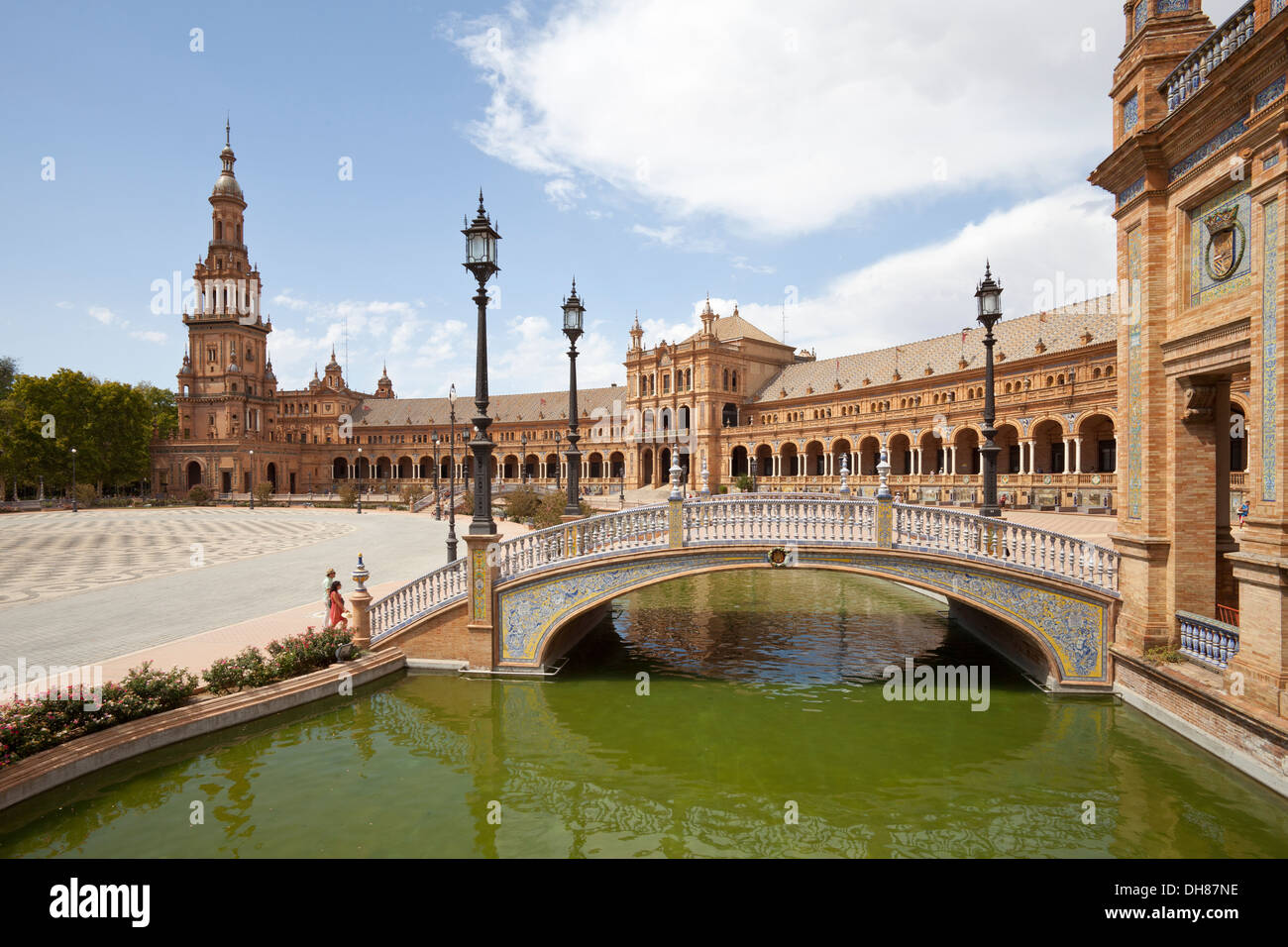 Plaza de Espana, Sevilla, Andalusien, Spanien, Europa Stockfoto